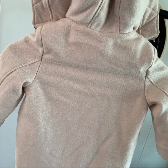Chloé Virgin Wool Baby Pink Faux Fur Hooded Coat Girls Insulated Gold Chloe Cute - Picture 9 of 15